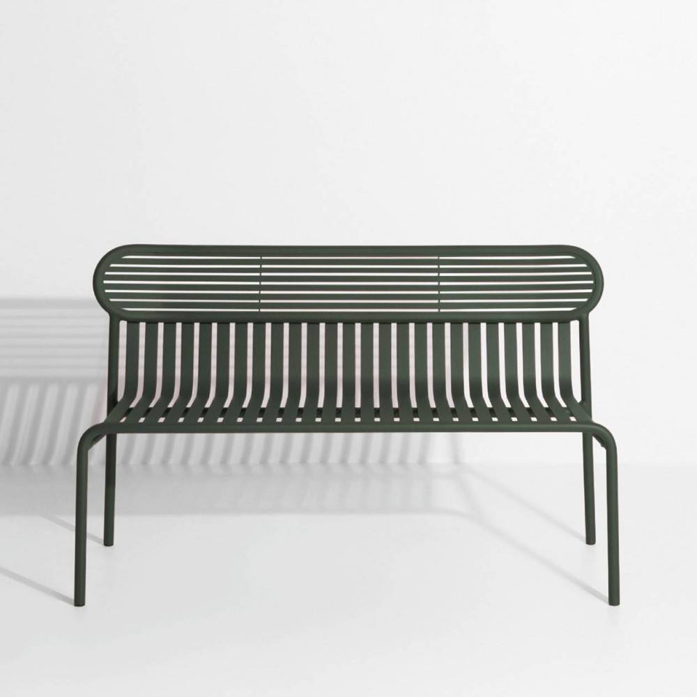 Glass green metal garden bench - Petite Friture