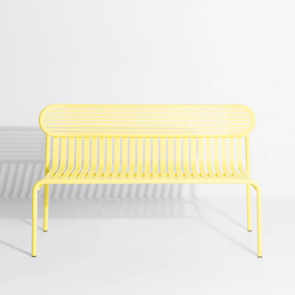 Yellow metal garden bench - Petite Friture
