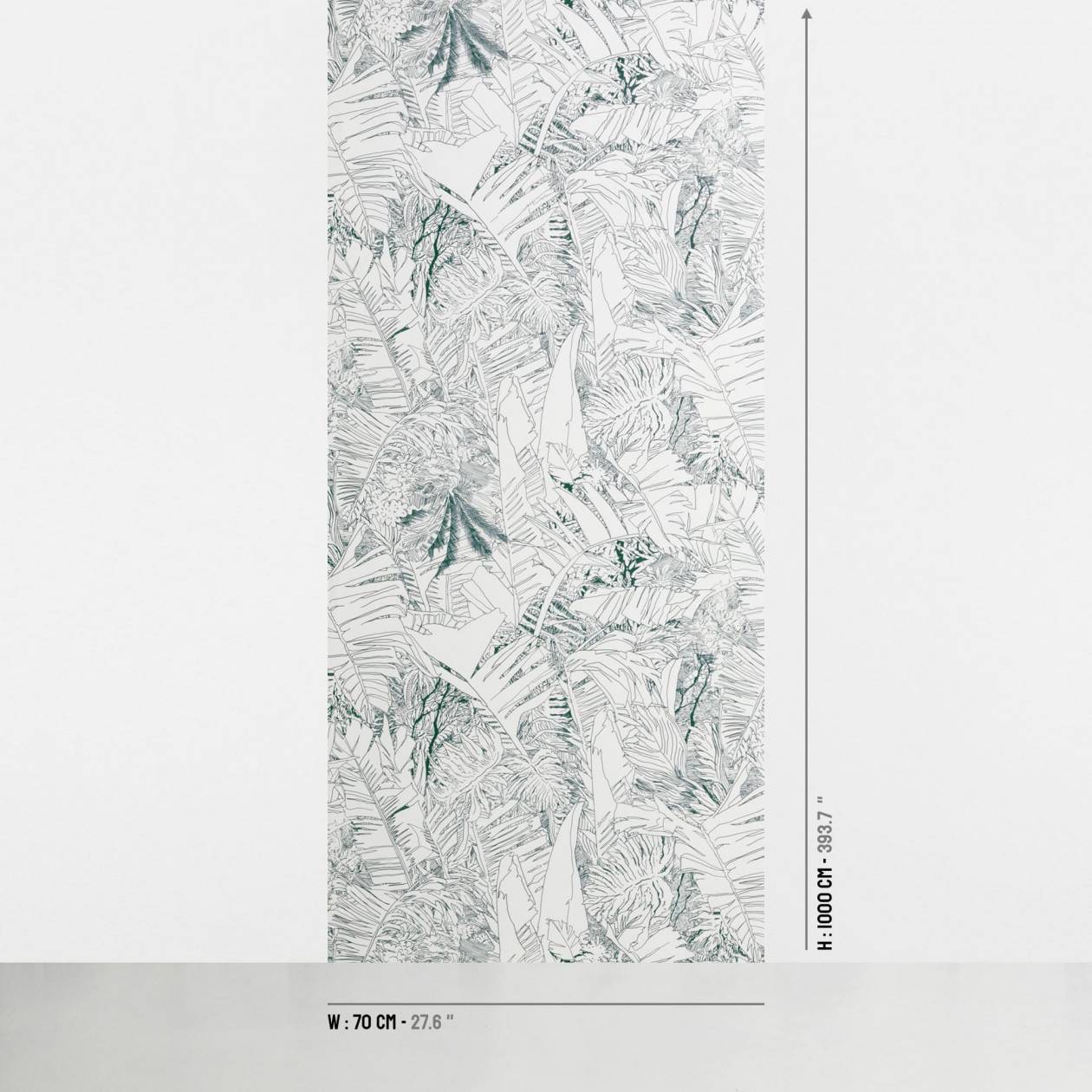 Jungle wallpaper - ink on white size - Petite Friture