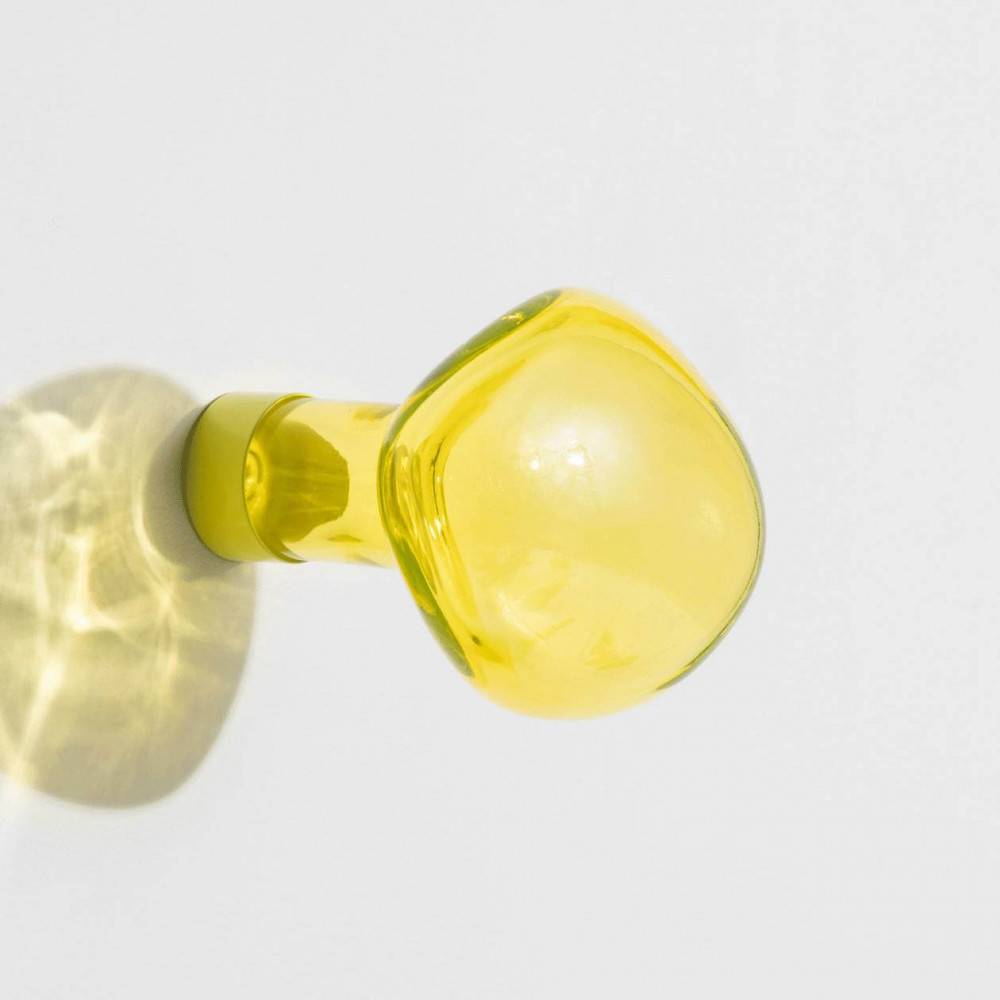 Bubble design coat hook - Small yellow side view  - Petite Friture