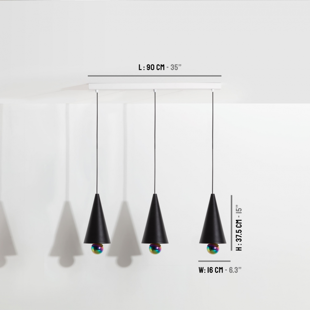 Pendant-system-3-pendants-Cherry-LED-black-Petite-Friture-dimensions