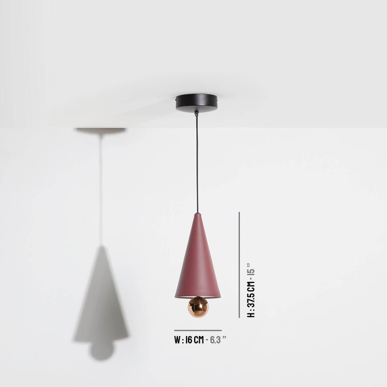 Small-pendant-lamp-Cherry-LED-brown-red-Petite-Friture-dimensions