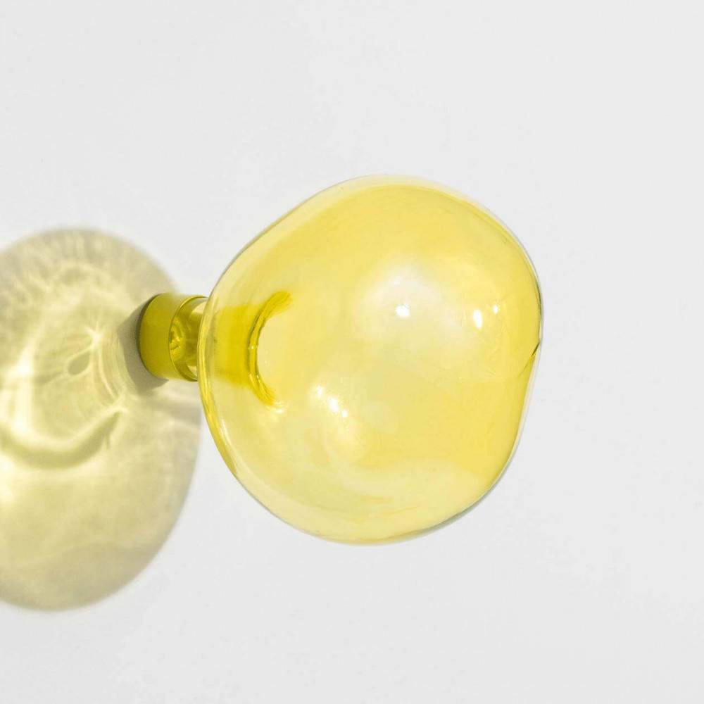 Patère design Bubble - Grand jaune vue de côté - Petite Friture